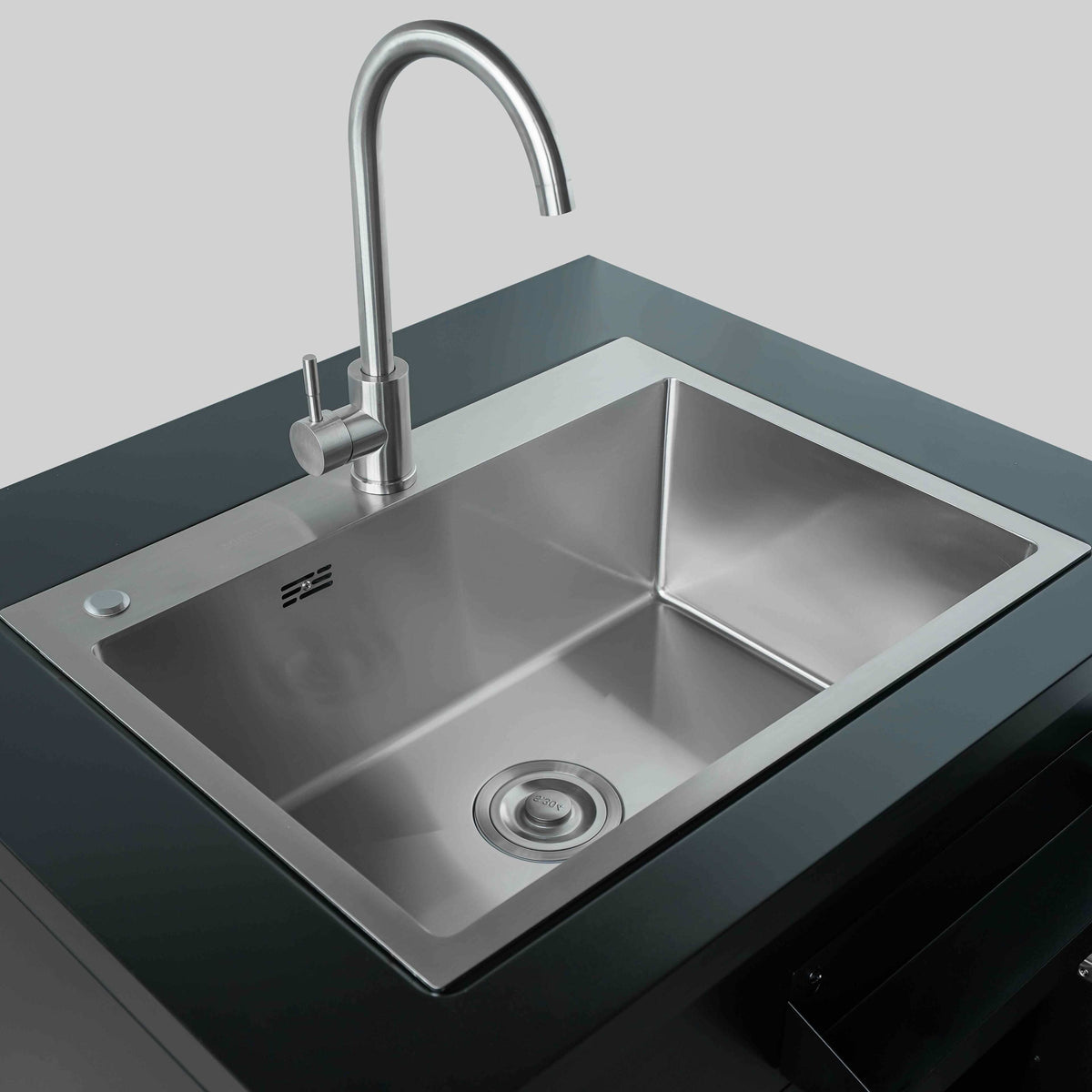 Cuisine extérieure Évier et rangements – 3 modules – noir