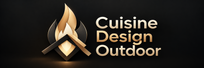 Cuisine Design Outdoor – logo premium or et ivoire