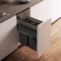 Poubelle coulissante tri sélectif 2 × 29 L — meuble 400 mm — photographie produit MSAFRANCE réf. 5840