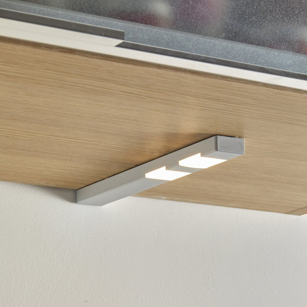 Kit 3 profils LED sous meuble — inox brossé 4000 K — photographie produit MSAFRANCE réf. KL9340